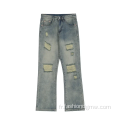 Pantalon de jean de cargaison baggy en vrac personnalisé